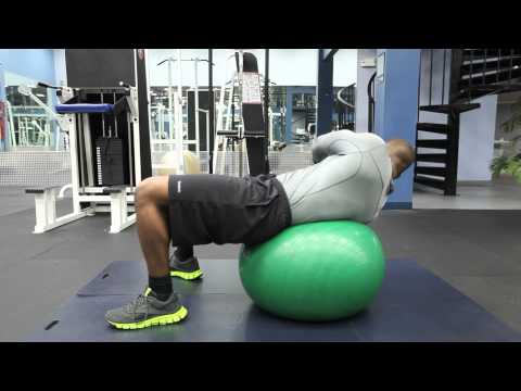 Supine Twist with Exercise Ball