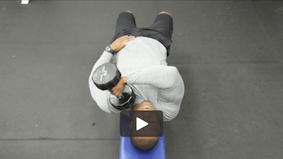 Cross Face Lying Tricep Extension