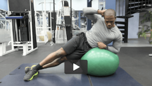 Oblique Crunch with Exercise Ball 3-1