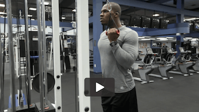 Tricep Pressdown: One Arm Cable Reverse